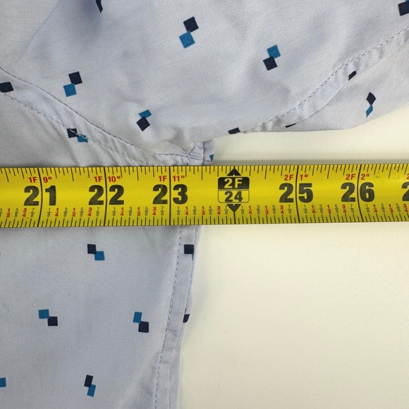 Scotch Soda Men's XL Light Blue Geometric Print Button Down Shirt Regular Fit - Picture 5 of 8
